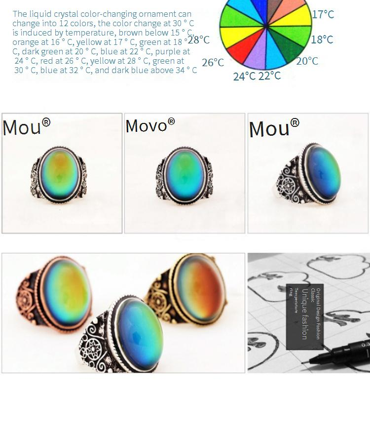 Rings Heart Emotion Temperature Color Changing Retro Ring Jewelry Ring_voghion.com
