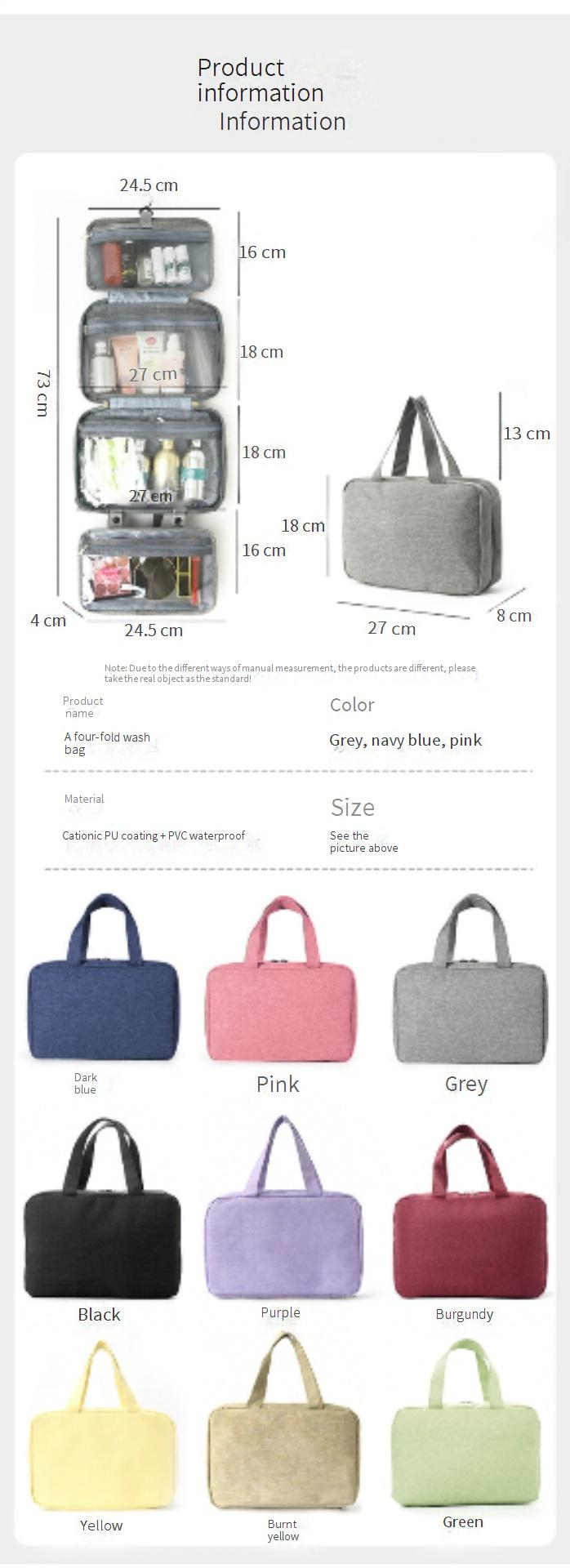 Strumenti e accessori per il trucco - Sconto del 40% Separazione asciutta e bagnata Appesa in diversi colori per riporre articoli da toeletta e cosmetici Borsa da toeletta portatile_voghion.com