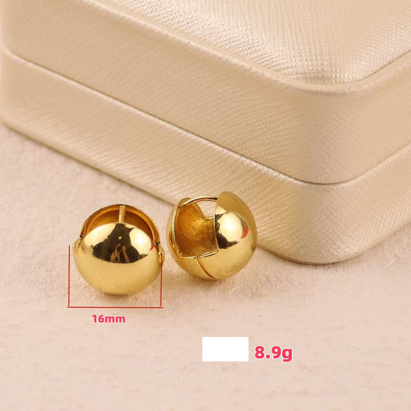 Glossy Ball Earrings - Light Luxury Cold Style Goddess Jewelry (High-End Temperament & Versatile)_voghion.com