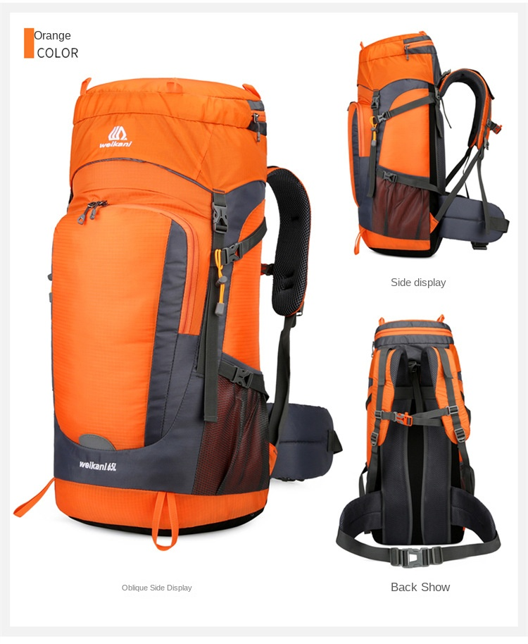 NOKO-bergrugzakken, buitensportrugzakken, nylon wandel- en kampeerrugzakken, 55+10L_voghion.com