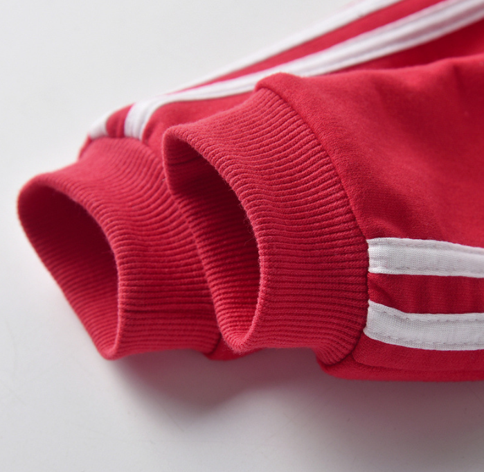 Kids' Zip-Up Hoodie & Jogger Set - Unisex Casual Tracksuit With US Letter Print, Autumn Athletic Outfit_voghion.com