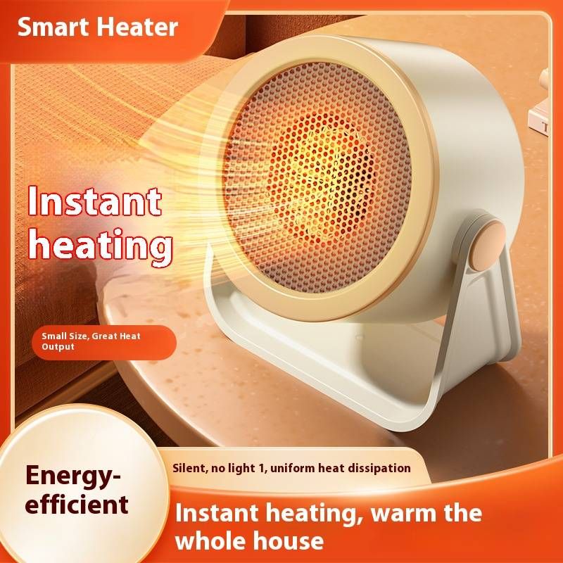 Chauffage de bureau compact 700 W avec thermostat intelligent - Ultra silencieux 36 dB, 2 vitesses, design en U économe en énergie pour une chaleur optimale des pieds et des mains_voghion.com