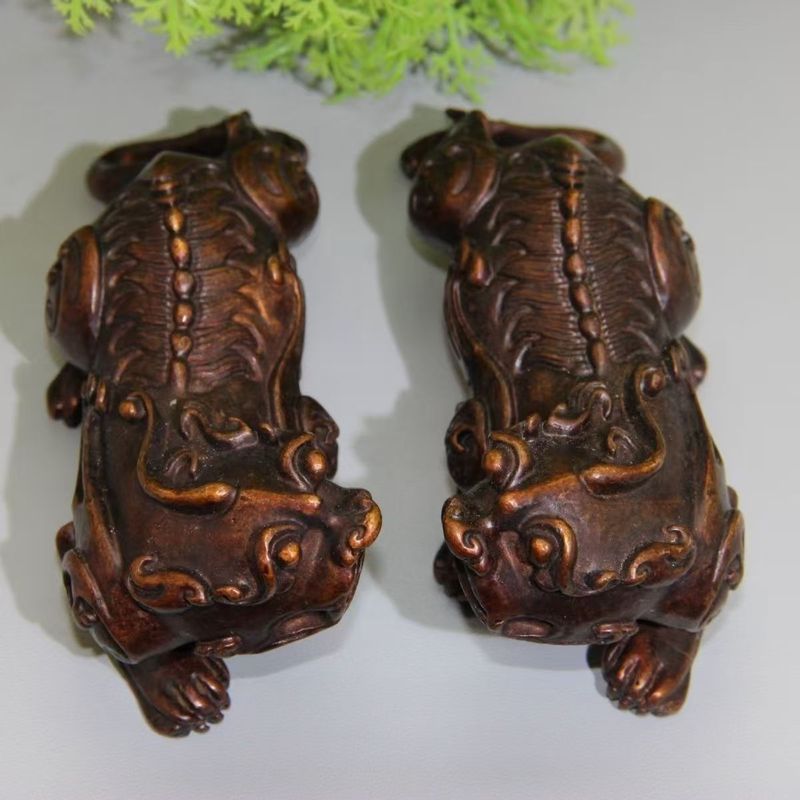 A Pair Of Ancient Beast "phoenix" Figurines For Warding Off Evil Spirits And Attracting Wealth, As Well As For Good Fortune In The Home._voghion.com