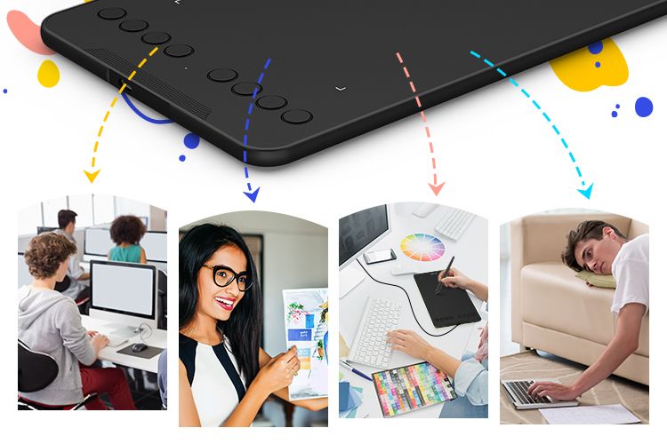 7x4 Inch XPPen Graphics 8 Express Keys 16384 Levels Battery-free Digital Drawing Pen Tablet Supports Android Windows Mac_voghion.com