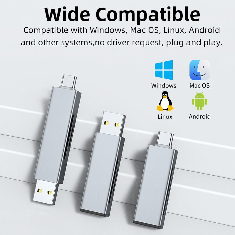 in 1 2 USB/Type-C Card R USB 2.0 SD/Micro SD TF OTG Smart Memory Card Adapter for Laptop Mini Size USB2.0 SD Card _voghion.com