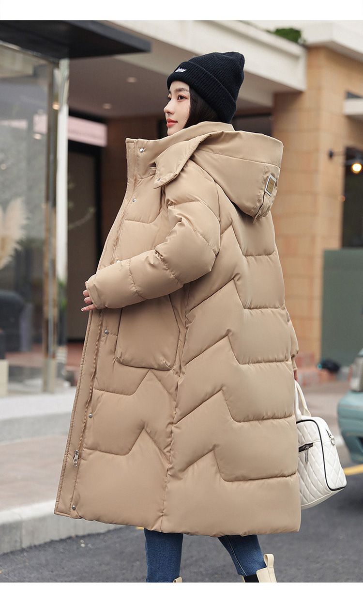 Women's Long Hooded Puffer Coat Winter Warm Oversized Parka Jacket With Pockets, Casual Streetwear Outerwear For Cold Weather_voghion.com