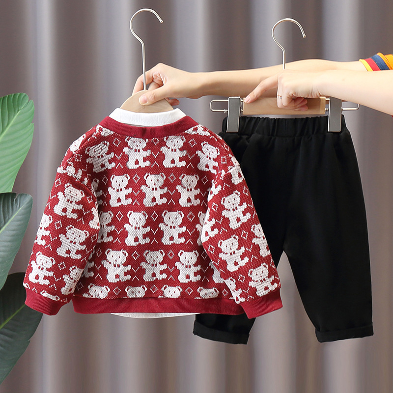 1116 Baby Spring and 1-3 Old Children's Autumn Clothes Korean Edition Handsome Three Piece Set 2 Year_voghion.com