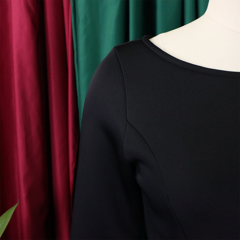 Women's solid color large swing skirt temperament evening dress skirt_voghion.com