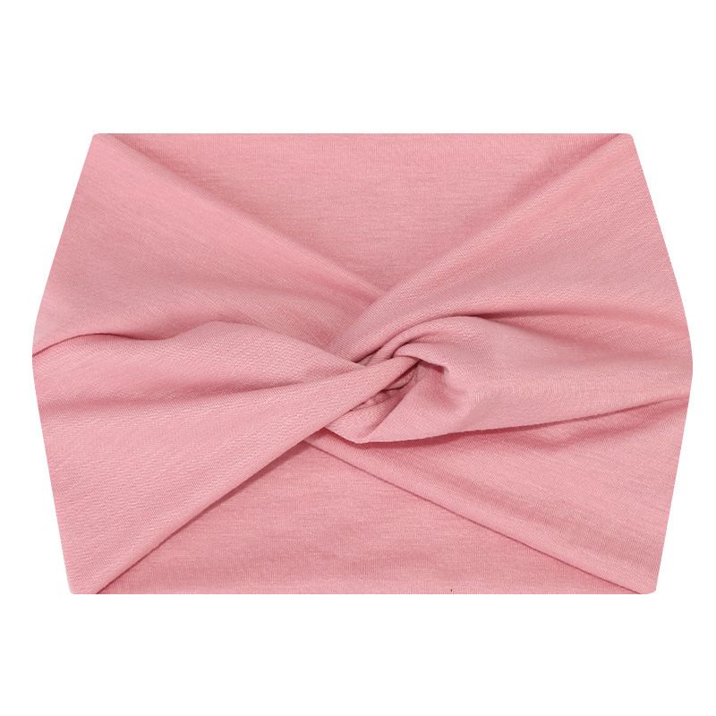 New Women's Wide Edge Hair Band Solid Color Elastic Headscarf Men's Sports Yoga Running Fitness Antiperspirant Cotton Headband_voghion.com