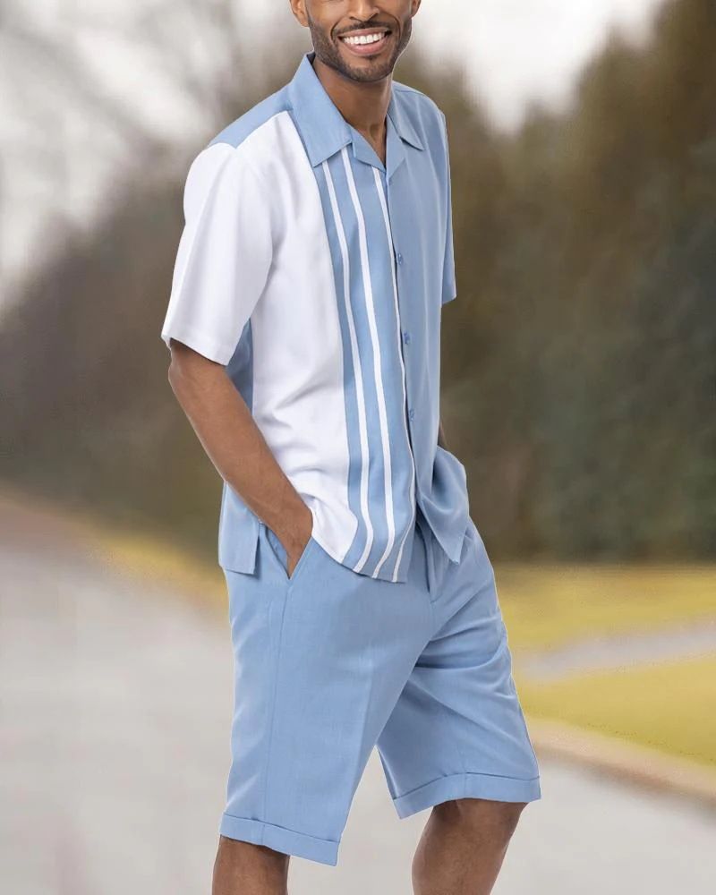 Herrenbekleidung Herren Hawaiihemd Code 3D-gedruckte Shorts Hemd Anzug Sommer_voghion.com