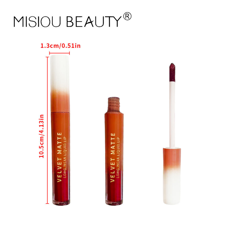 Non Fading And Non Staining Cup Beauty Makeup Velvet Matte Moisturizing 12 Mouth Red Color Lip Glaze Set_voghion.com
