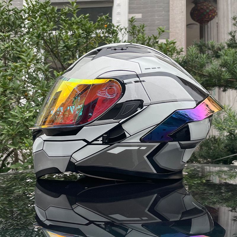 Motosiklet Harley Erkekler ve Kadınlar Cruiser Kask Ghost Rider Kişilik Tüm Mevsimler Bluetooth Uyumlu_voghion.com