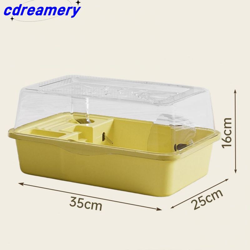 Transparent Hamster Cage Kid-friendly Hamster Enclosure Spacious Double Layer Hamster Cage With Top Opening For Small For Bunny_voghion.com