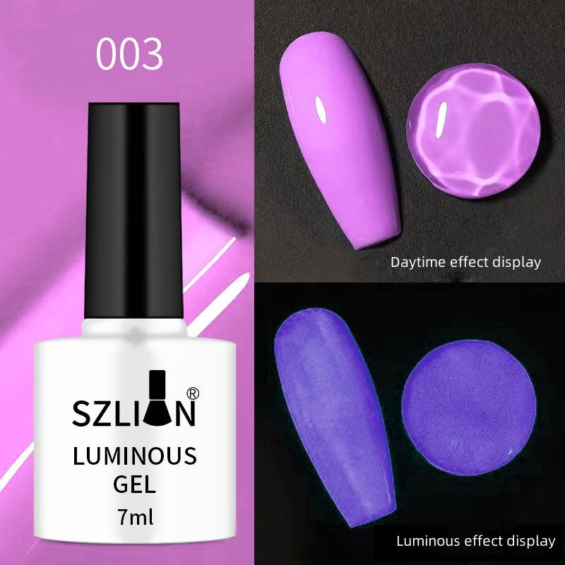 Im Dunkeln leuchtendes Nagelgel Fluoreszierendes Nagellackgel Phototherapie-Gelset Beliebtes Nagelstudio in Bonbonfarbe_voghion.com