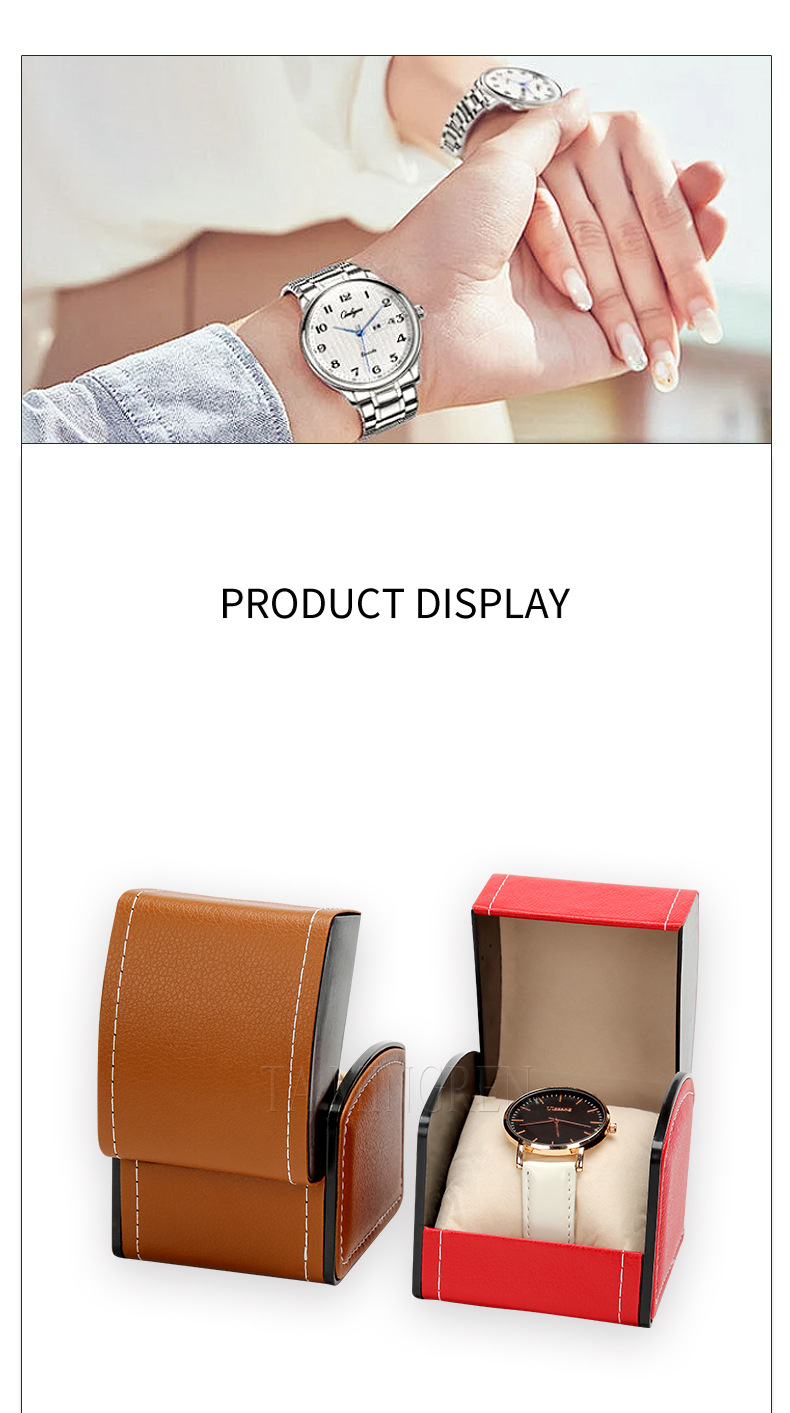 Pu Watch Box Premium Clamshell Watch Box Business Watch Box Watch Storage Box Men's Watch Gift Box_voghion.com