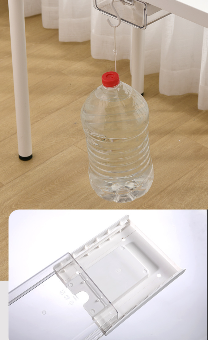 Organizador familiar debajo de la mesa, cajón para oficina, papelería, almacenamiento de artículos diversos, escritorio de dormitorio, caja de almacenamiento oculta, artefacto grande para organizar el escritorio._voghion.com