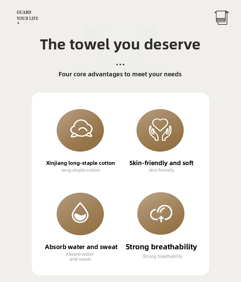 A-Klasse Jacquard-Badetuch aus 100 % Baumwolle – extrem saugfähig und bestickt für Erwachsene, zu Hause und im Spa._voghion.com