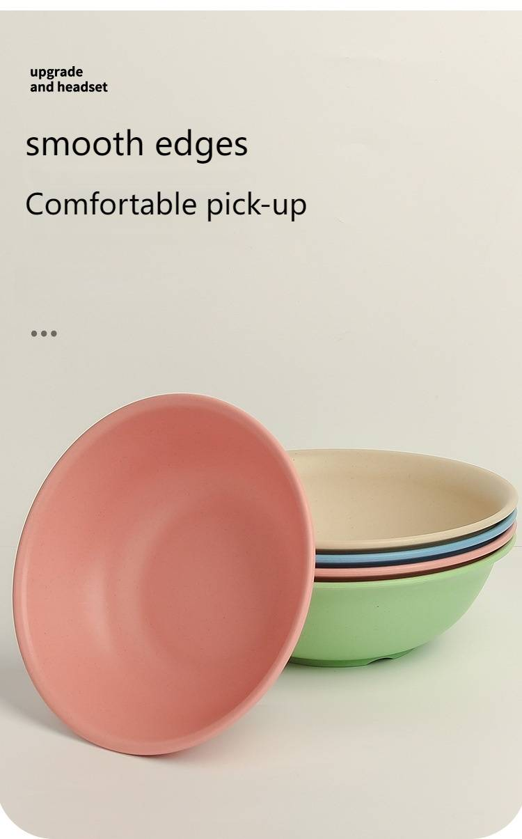 Eco-Friendly Wheat Straw Bowls Set - Durable, Unbreakable, Microwave-Safe, Modern Minimalist Design For Adults & Kids - Assorted Colors & Sizes_voghion.com