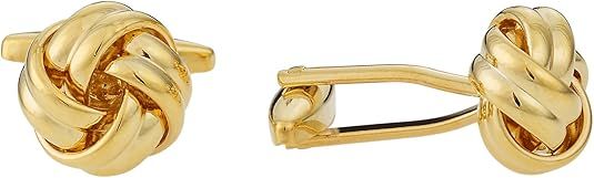 Manschettenknöpfe mit Knoten für Herren, goldfarben, kombiniert mit weißen und schwarzen Frackmänteln, geeignet für Hochzeitstage oder formelle Anlässe._voghion.com