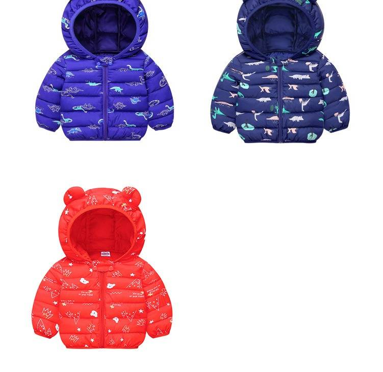 Giacca invernale per bambini con orecchie di animali - Cappotto imbottito leggero per bambini e bambine, morbido capospalla con cappuccio in poliestere per neonati e bambini piccoli (80-120 cm)_voghion.com