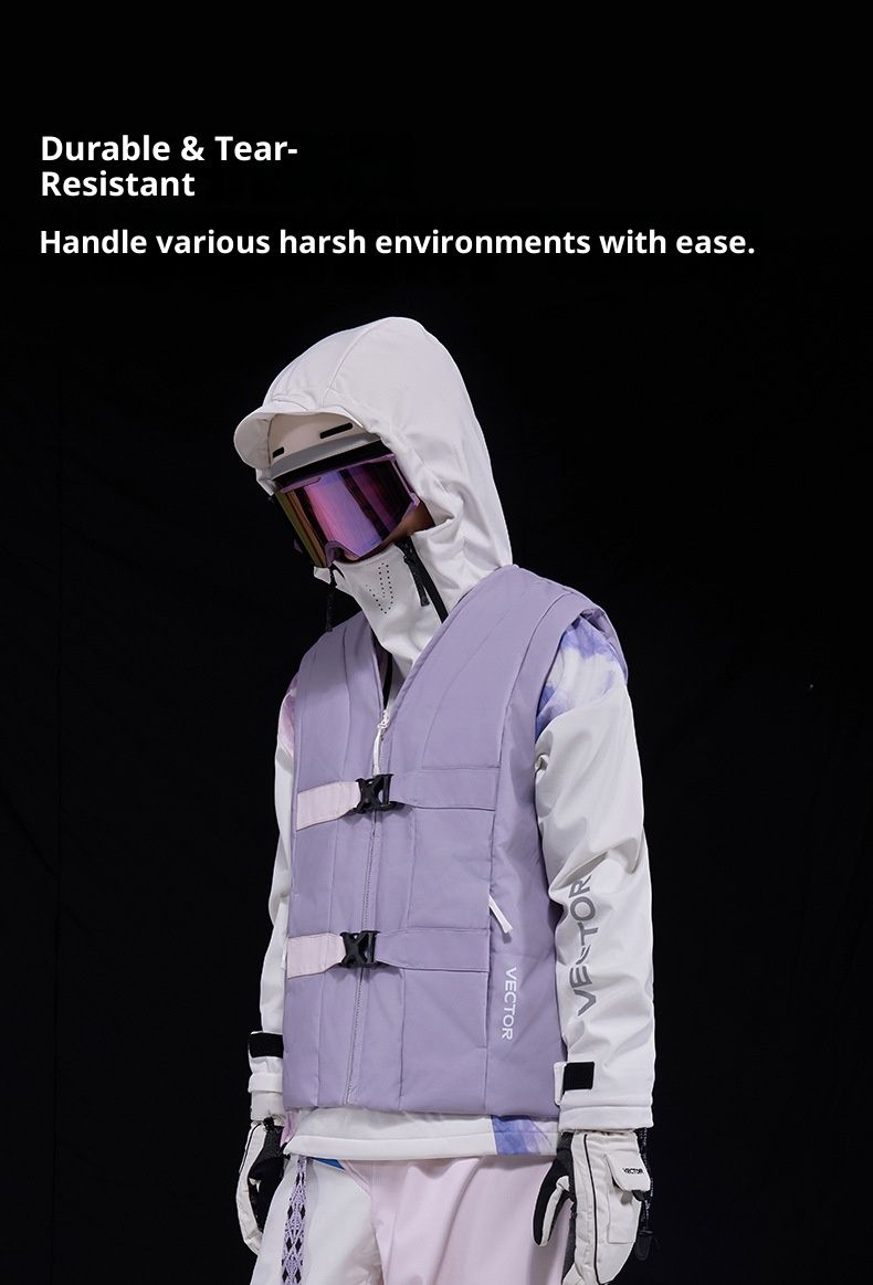 Unisex Ski Vest – PCotton Insulated Waterproof Windproof Vest For Snowboarding & Outdoor Adventures_voghion.com