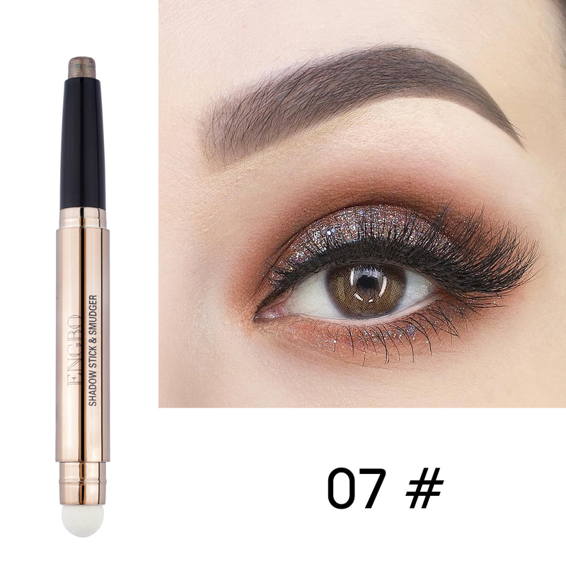Neuer monochromer Lidschattenstift mit Doppelkopf, perlmuttfarbener Lidschatten aus schlafender Seidenraupe, hohe Helligkeit, verwischt nicht und ist wunderschön_voghion.com