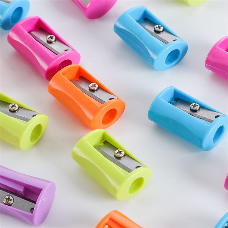 72-Pack Colorful Pencil Sharpeners, Bulk Cute Geometric Pencil Sharpener Set For School, Office & Art Supplies, Manual Plastic Sharpener_voghion.com