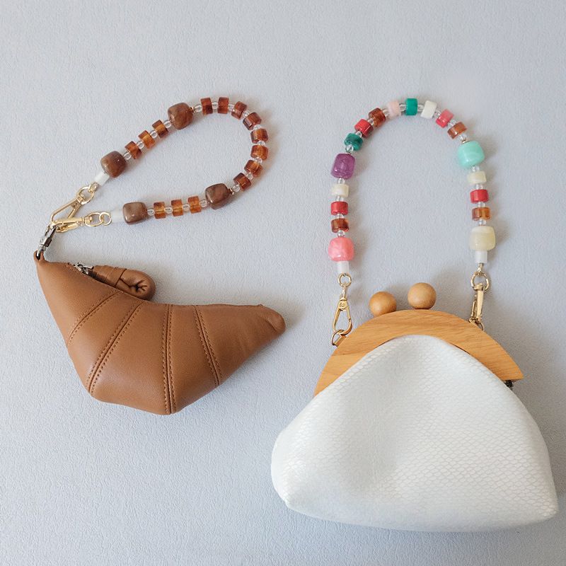 Accessori versatili in acrilico alla moda con perline multicolori, tracolla in resina, corda appesa, catena per telefono_voghion.com