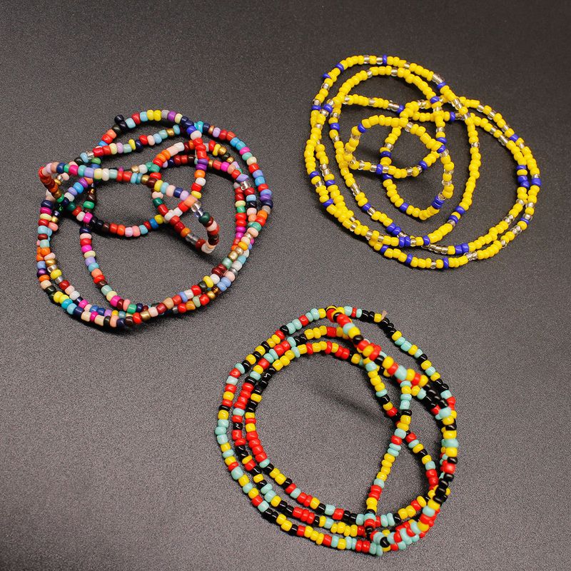 Handicraft Multi layered Rice Bead Set for Women's Bohemian Ethnic Style Bracelet A006_voghion.com