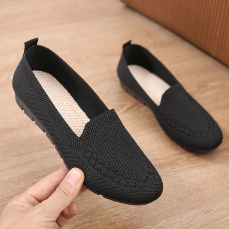 Scarpe da donna, scarpe casual alla moda in tela, scarpe da pescatore piatte, morbide, intrecciate, traspiranti, vecchie scarpe in stoffa di Pechino_voghion.com