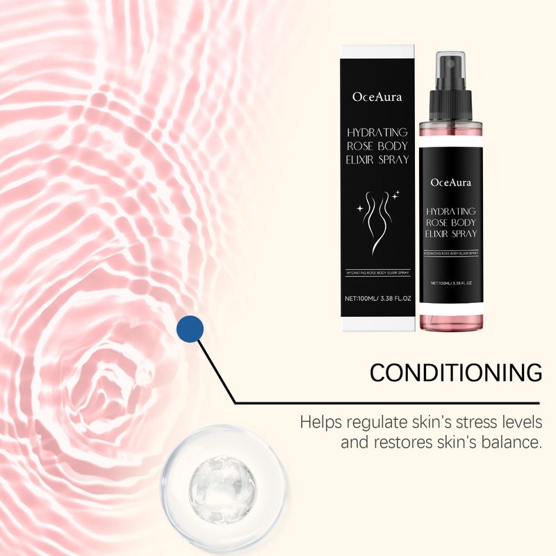 OCEAURA Qinrun Rose Body Spray Gentle Formula Nourishing Care Refreshing Comfortable Skin Portable Hydration_voghion.com
