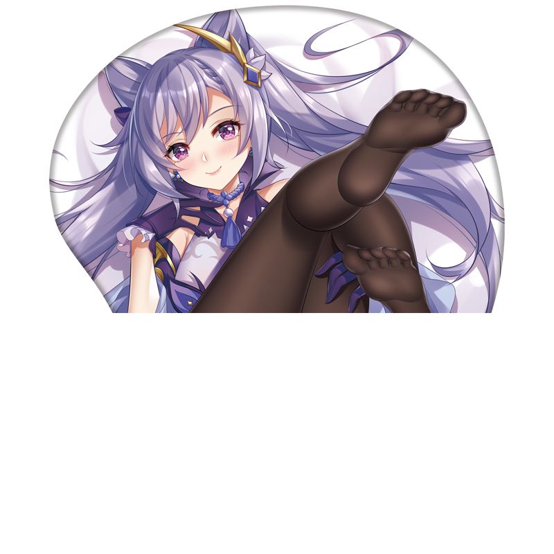 Muñequera de silicona con diseño de ratón estéreo para oficina, con diseño de dios tallado, bonito y soleado, para deportes electrónicos, alfombrilla de goma de Anime_voghion.com
