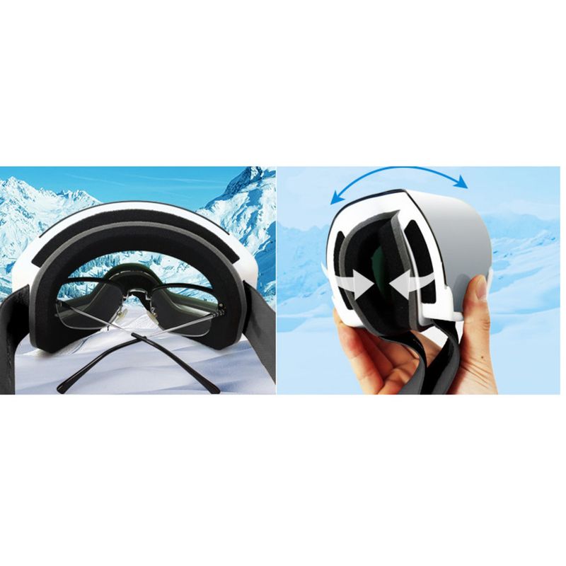 Double-layer Anti-fog Large Field Of View Aspheric Indoor Goggles HD Enhanced Clarity Outdoor Mountaineering Ski Glasses_voghion.com