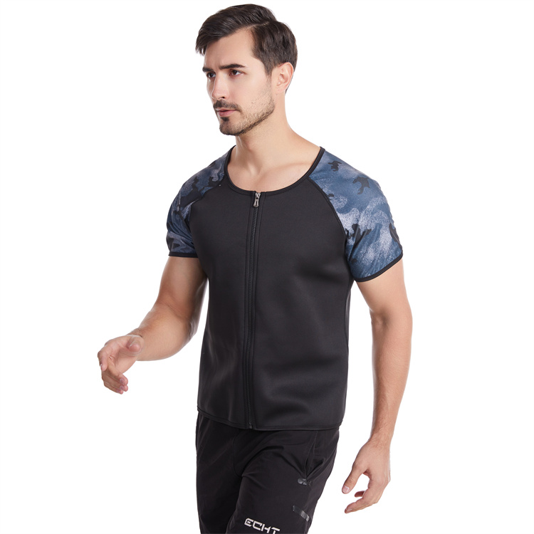 Body Shaper da uomo Tuta da sauna Camicia da sudore Biancheria intima dimagrante Camicia per dimagrire Bruciatore di grasso Allenamento Canotta termica_voghion.com