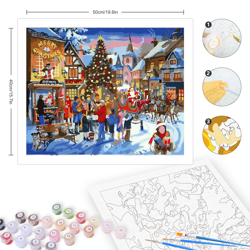 RUOPOTY Abstract Paint By Numbers DIY Decorative Paintings Christmas Street Scenery Painting Numbers Home Decor Unique Gift_voghion.com