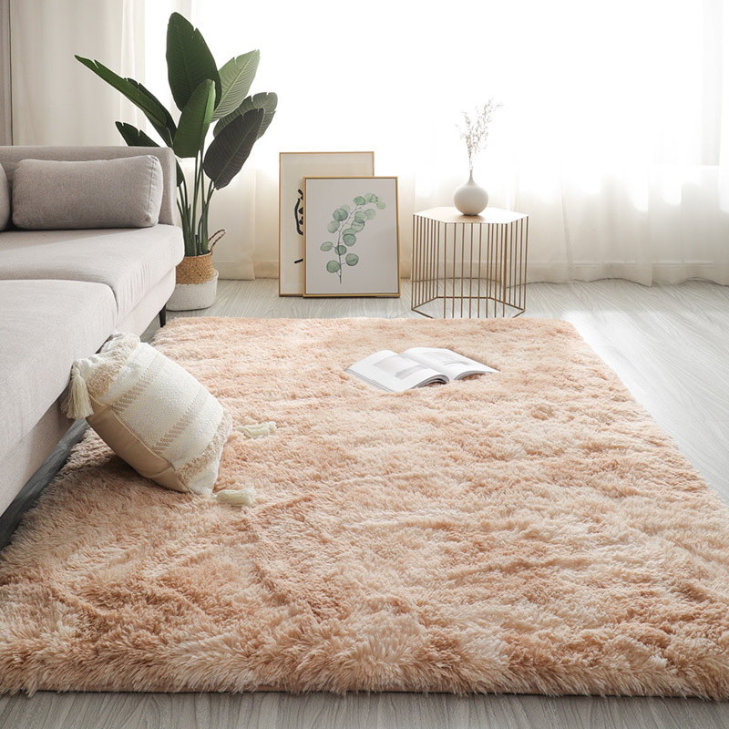Carpet bedroom covered with Nordic ins, living room, coffee table, bedside girl room, under the bed, plush mesh red carpet floor mat_voghion.com