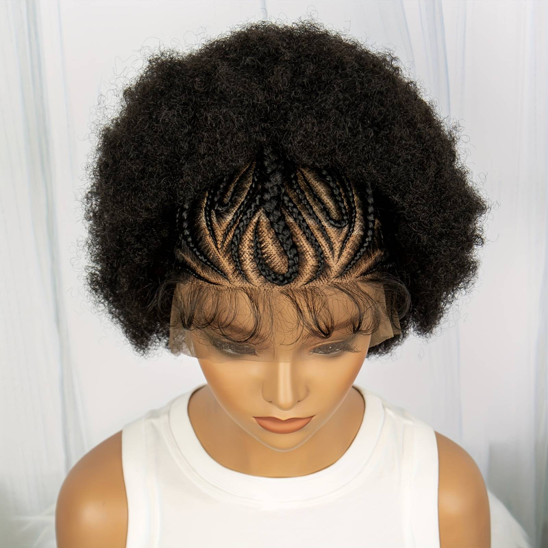 13 * 3 nėrinių afro kasų stiliaus naujas juodas sunkiosios pramonės perukas_voghion.com
