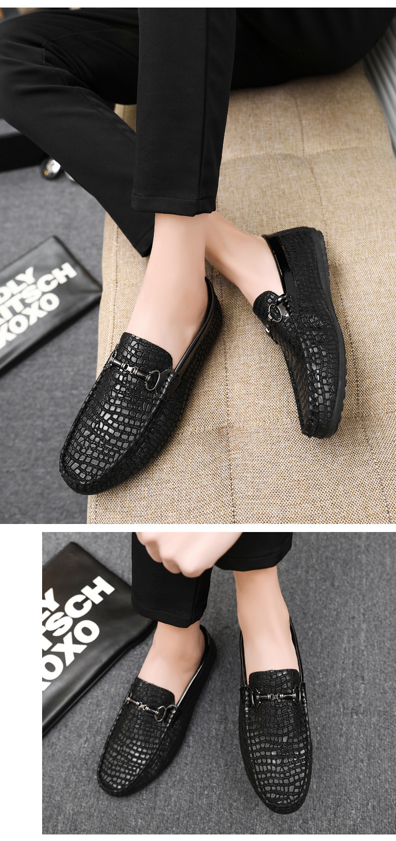 Men's shoes spring new soybean shoes men's low gang footwear breathable lazy shoes a stirrups Le Fu shoes_voghion.com