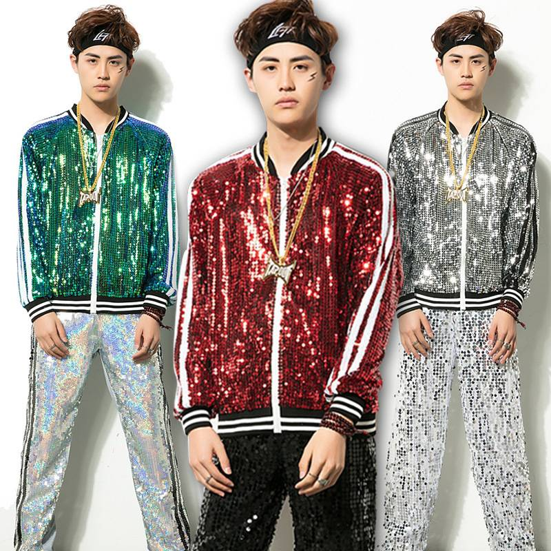 Men's Clothing New Ds Performance Costumes Nightclub Men's Singer Hip Hop Bar Dj Jazz Stage Costume Sequined Street Dance Jacket Men's_voghion.com