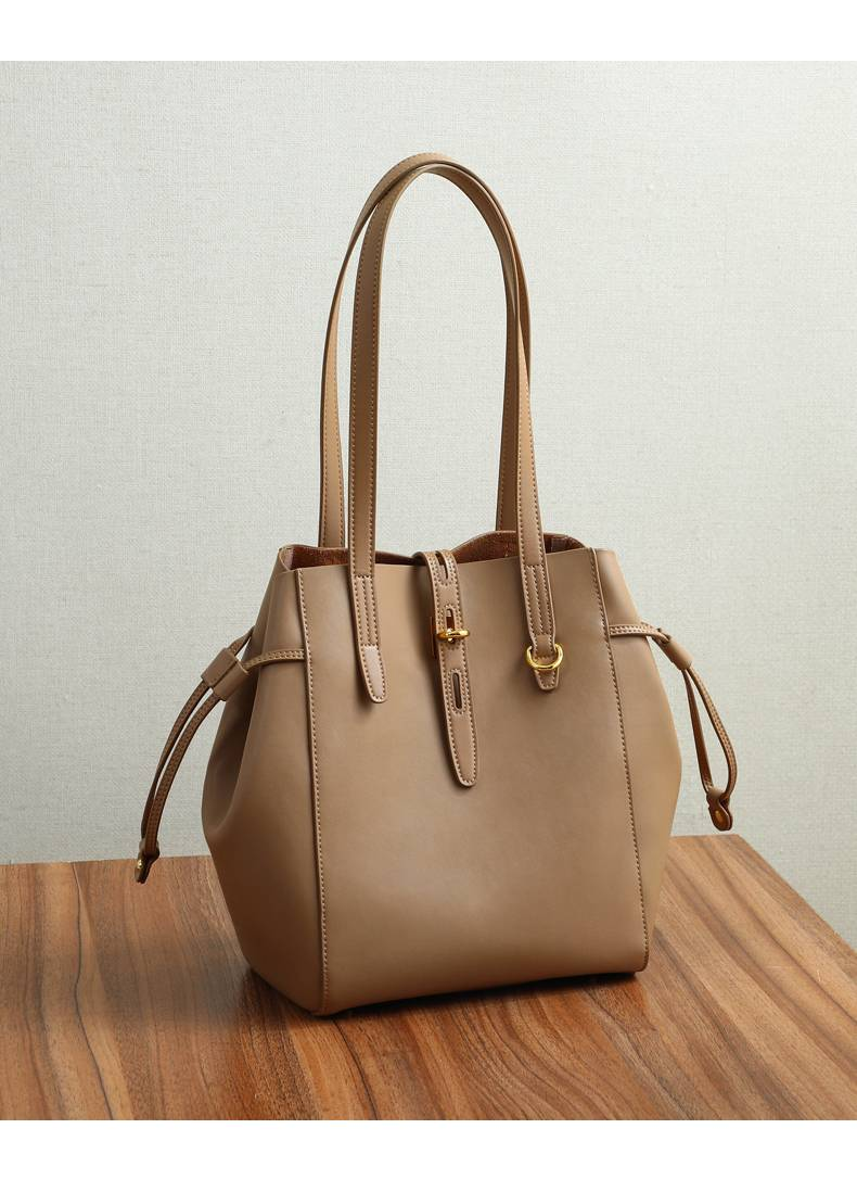 Borsa a tracolla da donna in vera pelle, grande capacità, alla moda, primavera ed estate, VINEY 2025_voghion.com