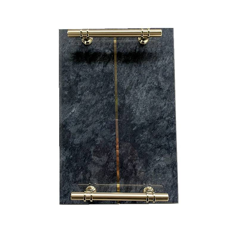 Tavă scandinavă din marmură, farfurie decorativă minimalistă pentru bijuterii, articole esențiale pentru baie, farfurie rotundă din piatră cu vene naturale_voghion.com