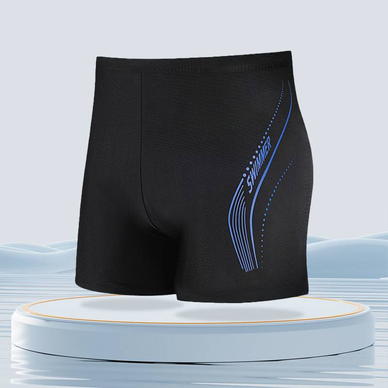 Men's Flat-angle Beach Swimming Trunks, Hot Spring Quick-drying Large-sized Loose Professional Men's Swimming Suits And Trunks_voghion.com