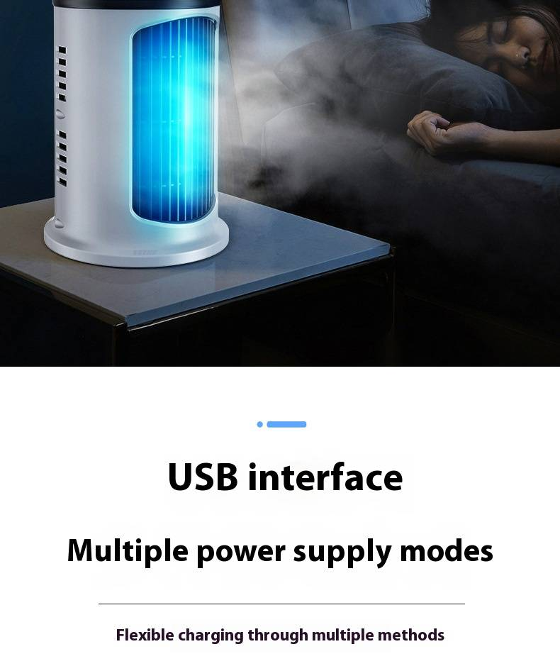 USB Desktop Air Cooler With Mist Function - 3-in-1 Cooling Fan, Humidifier & Air Conditioner For Home/Office_voghion.com