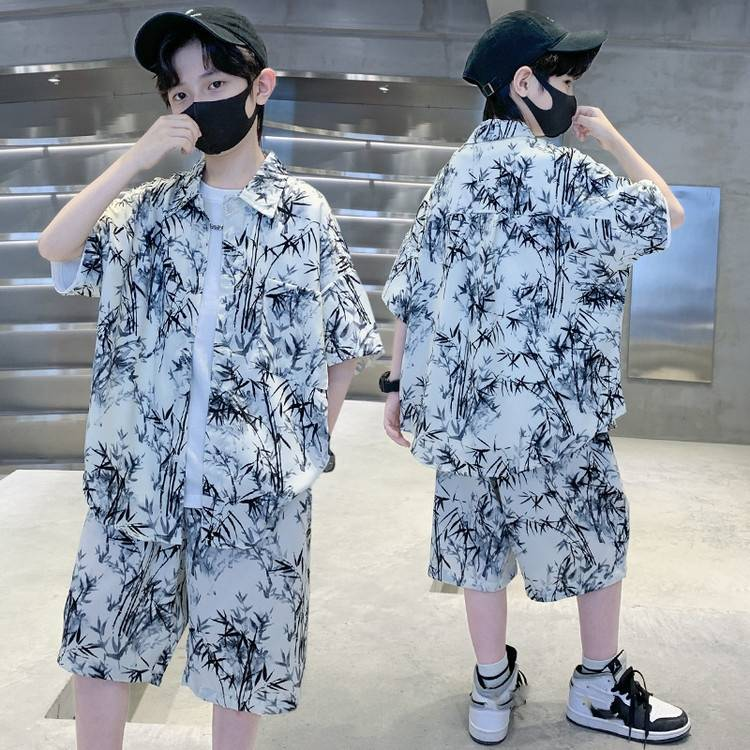 Kids’ Clothing New Styles For Middle And Large Children Summer Children's Summer Boys' Shorts Two Piece Suits_voghion.com