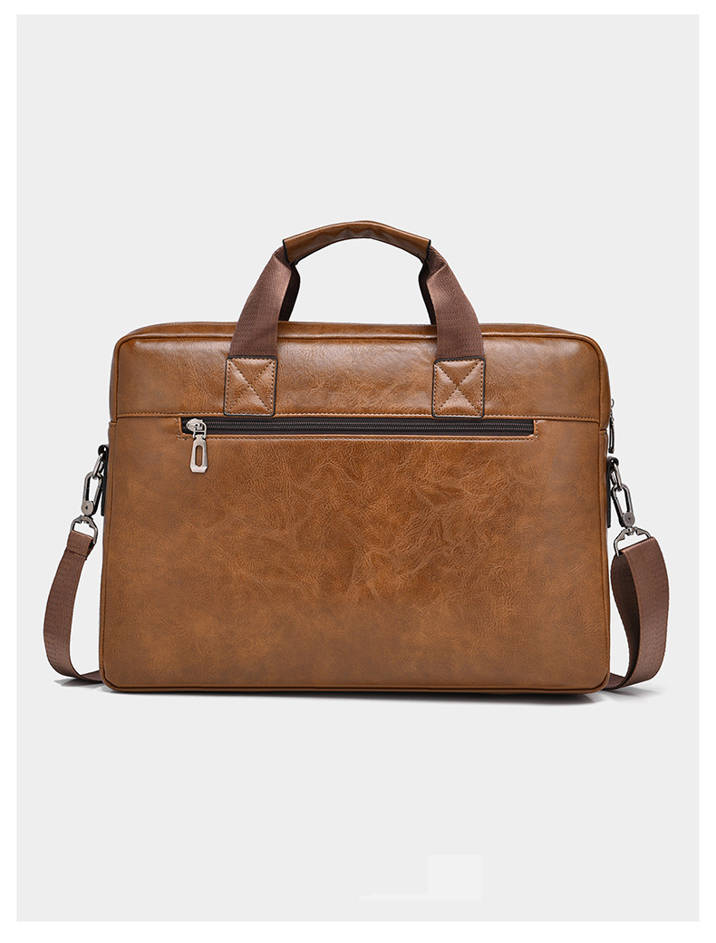 Men's Business Briefcase Large Capacity High End Laptop Bag One Shoulder Messenger Simple Handbag Men_voghion.com