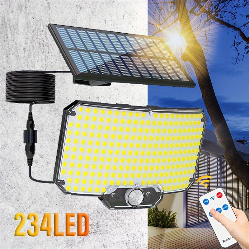 Solar-Powered LED Outdoor Light For Patio, Porch & Garage - Energy-Efficient, Waterproof, Easy Install, Bright Illumination Pk Old Version 100LED_voghion.com