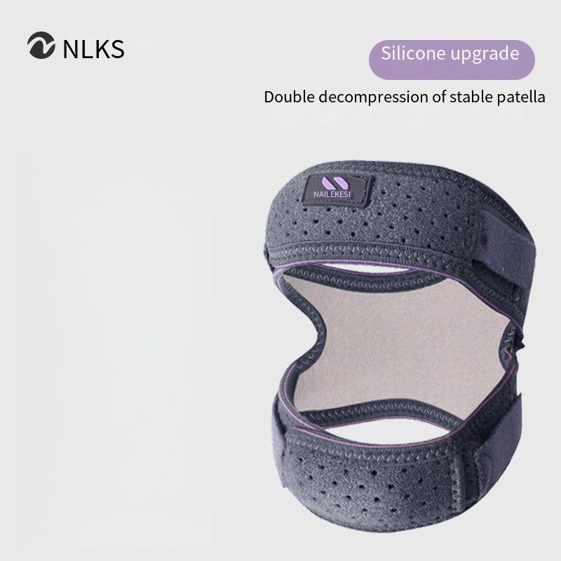 Breathable Summer Knee Brace With Silicone Patella Pad – Shock Absorption & Dual Compression For Running, Basketball & Fitness (Unisex)_voghion.com