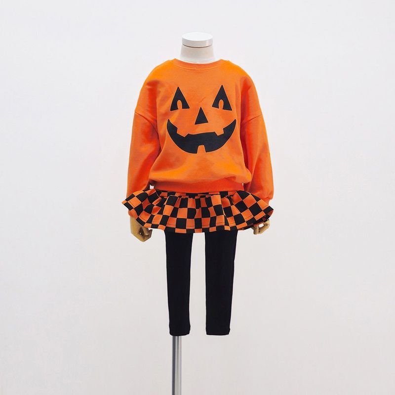 Neue Halloween-Kürbis-förmige Kinderanzüge Ins Koreanische Version der langärmeligen Kinderanzüge Kinderferienkostüme_voghion.com