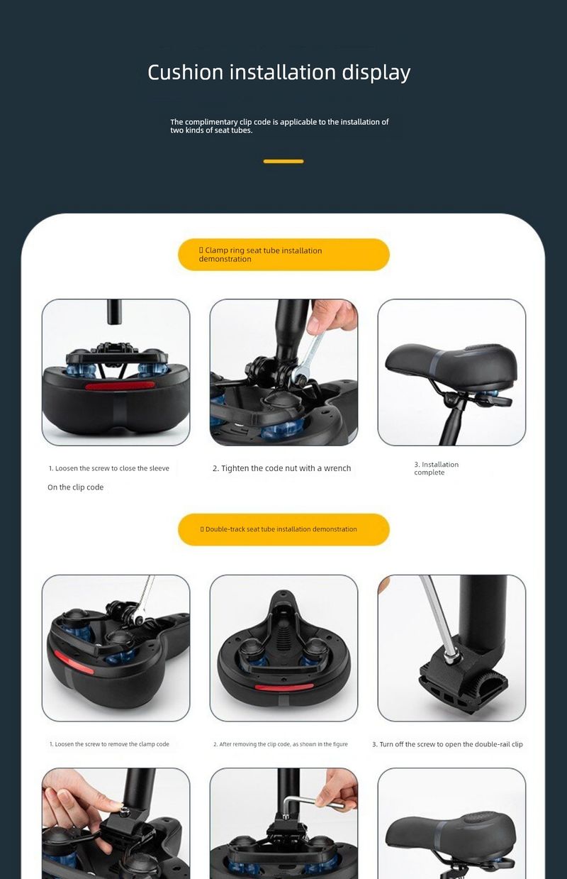 Rockbros Comfortable And Shock Absorption Holders Bike Saddle_voghion.com