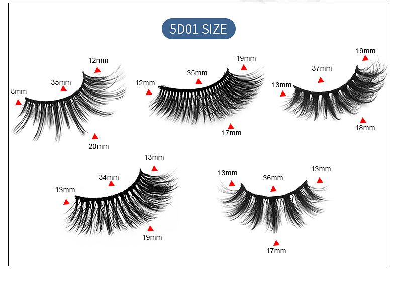 Lash extension set Laser Box 5 pairs of mixed false eyelashes Thick natural slender long eyelashes Multi-level soft false eyelashes_voghion.com